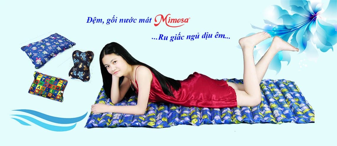 Đệm, gối nước mát Mimosa — ru giấc ngủ dịu êm