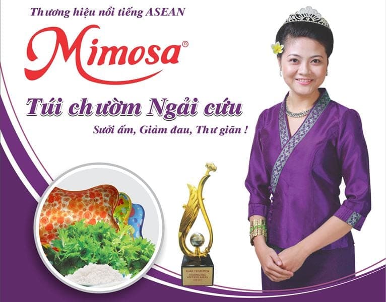 Túi chườm ngải cứu Mimosa loại trung NC002 — ảnh 6/8
